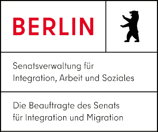 Logo: Berlin - Senatsverwaltung für Integration, Arbeit und Soziales - Die Beauftrage des Senats für Integration und Migration